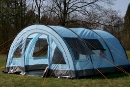 CampFeuer XXL-Tunnelzelt, 6 Pers blau