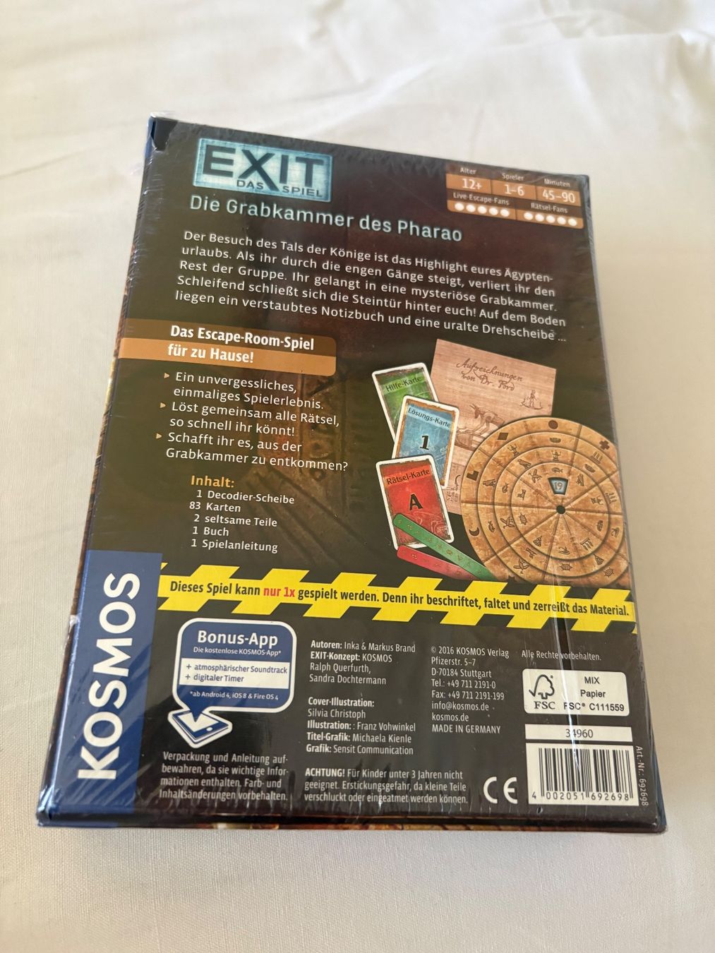 Kosmos Giochi: EXIT, die Grabkammer des Pharao, ungeöffnet – Nuovo e nell'imballaggio originale da Zürich venduto da sven-david 1