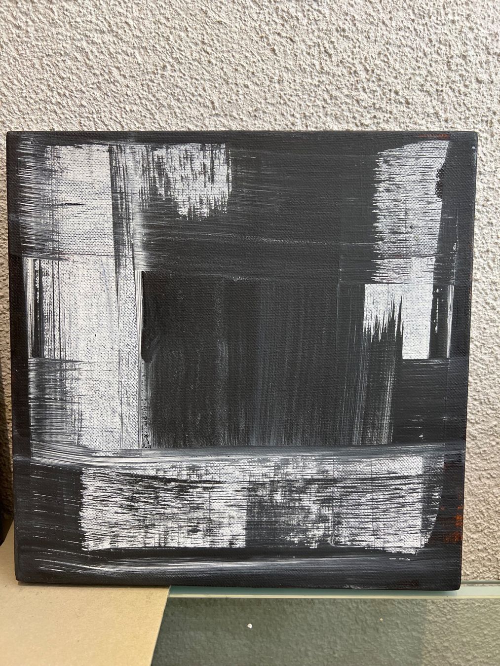 Dipinti: Sadhyo Niederberger - Vier abstrakte Acrylbilder - Monochrom – Usato da Sennhof venduto da Johnbest 4