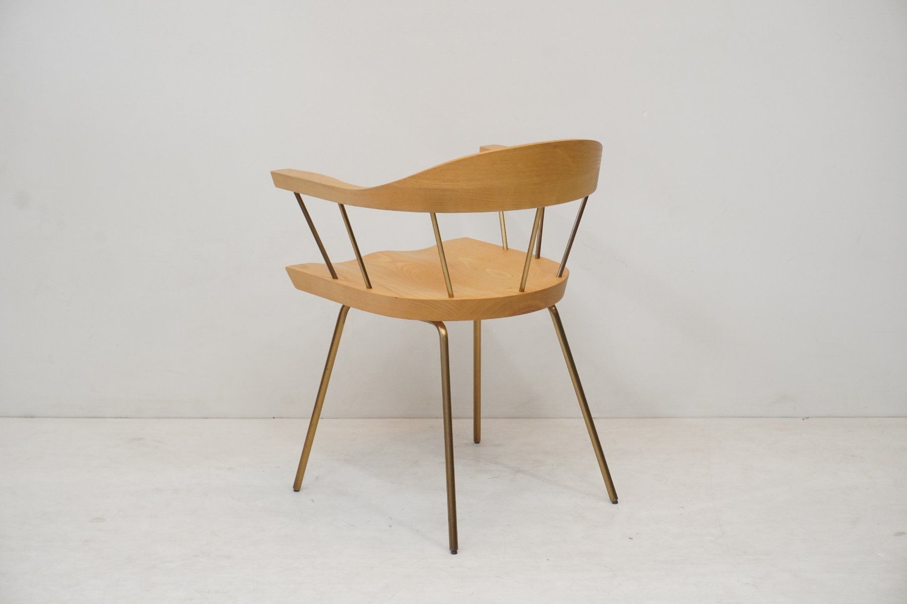 Sedie: BassamFellows Spindle Chair Eiche Messing - Designklassiker – Usato da Bad Zurzach venduto da QLASSIQ 6