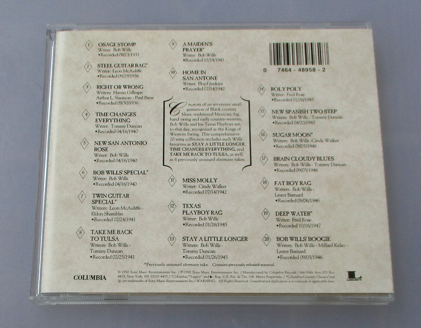 CD: BOB WILLS - The Essential – Usato da Wattwil venduto da Muriel11 1