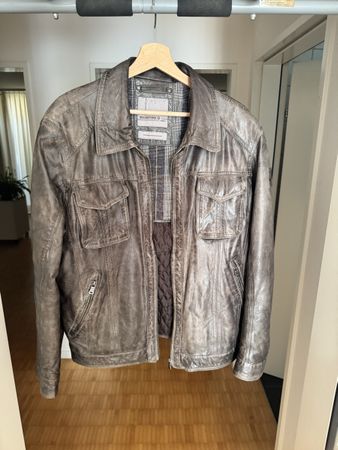 MILESTONE leather jacket men size L