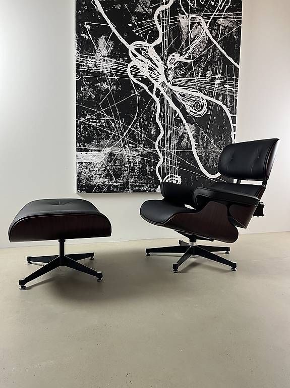 Sessel: Designer Lounge Sessel und Ottoman, Echtes Leder – Neu und originalverpackt aus Münchenstein von AndreHaus 4