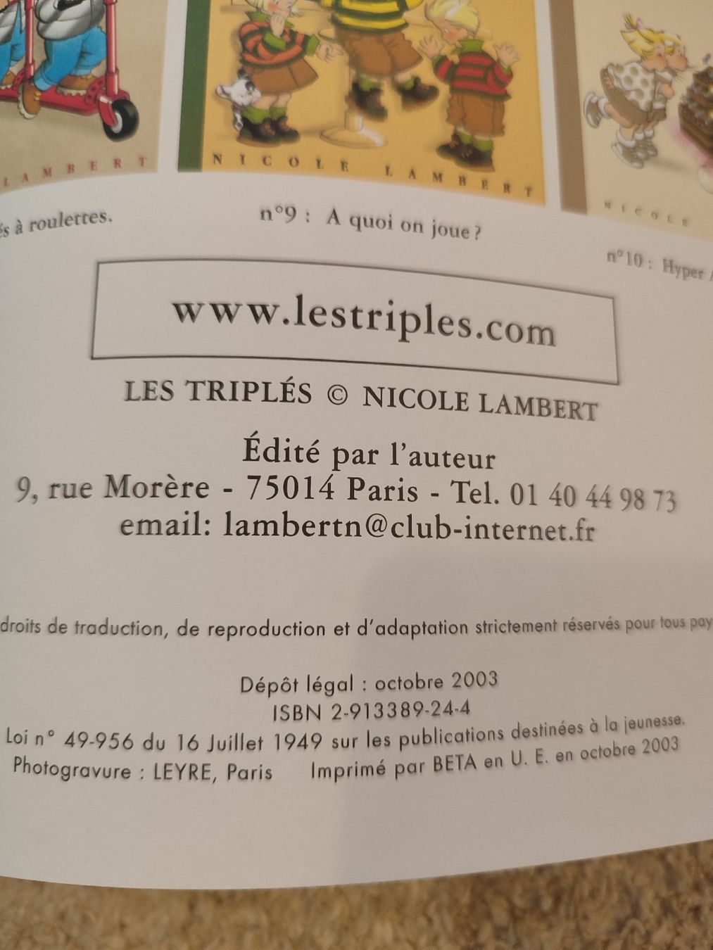 Fumetti: Les Triplés - T10 - Hyper Anniversaire - 2003 - EO – Usato da Bougy-Villars venduto da Vogue 1