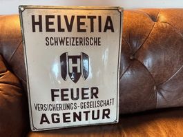 ORIGINAL EMAIL SCHILD HELVETIA SCHWEIZ UM 1940 GEWÖLBT