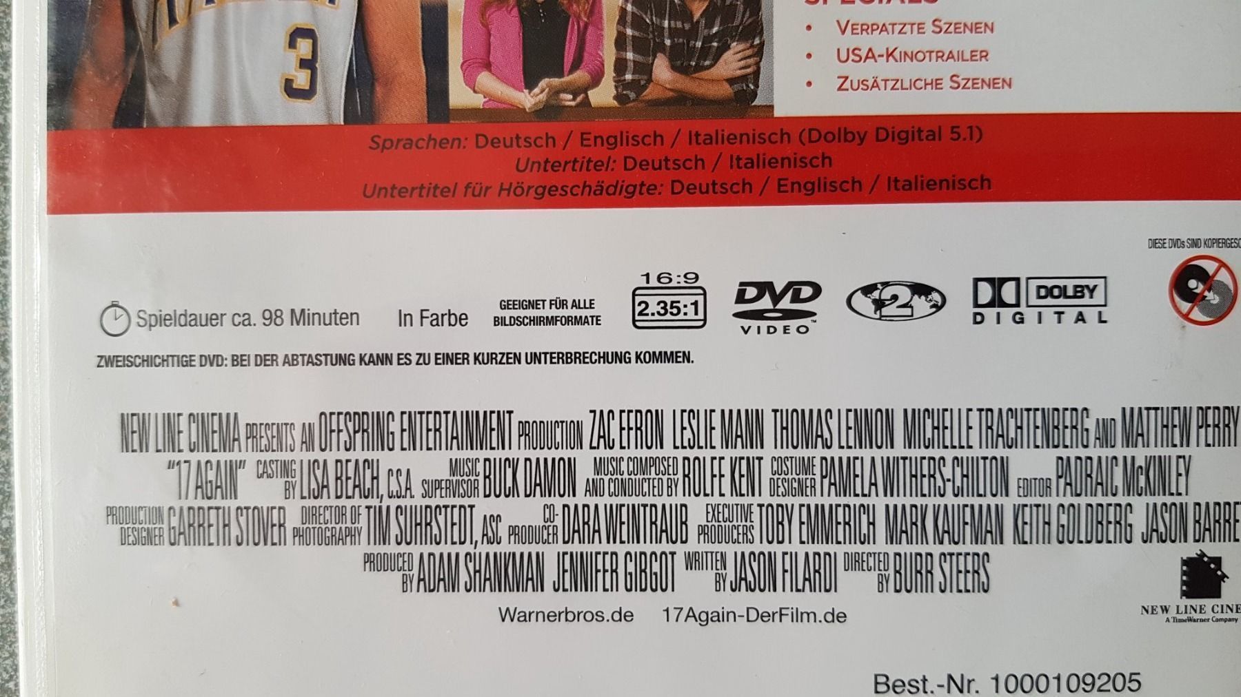 Tutti i DVDs: DVD 17 Again / Zac Efron – Usato da Oetwil am See venduto da fineli2 1