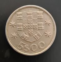 5$00 Escudos 1981 Portugal Münze Währung Geld Money