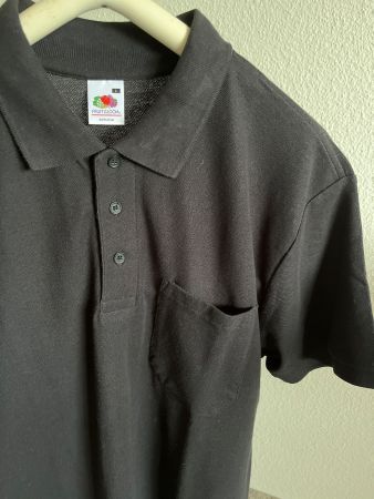 Poloshirt,  schwarz, "FRUIT OF THE LOOM" GrL/52 funktionell