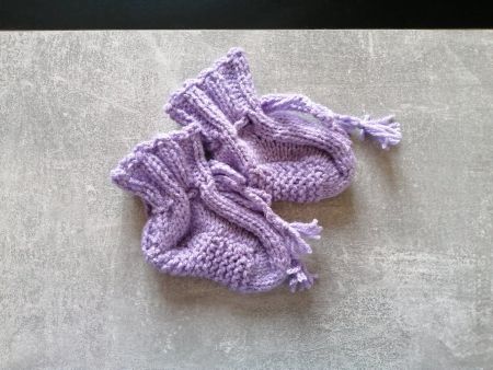 Babyfinkli handgestrickt, Fusslänge: 11cm
