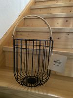 Korb Metall schwarz neu