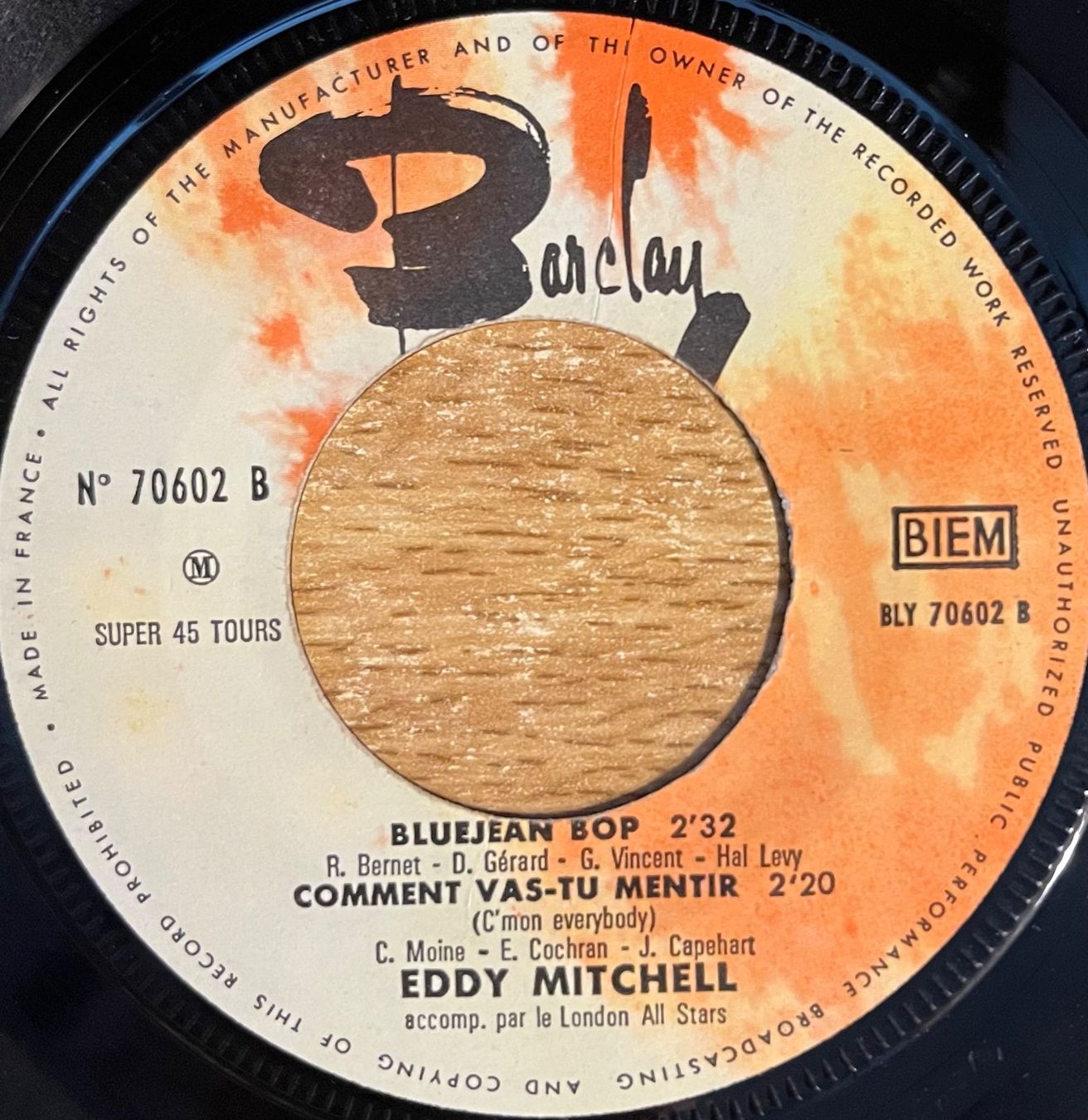 Schallplatten: EDDY MITCHELL - SENTIMENTALE – Gebraucht aus Bussigny von vinyl-pas-cher 3