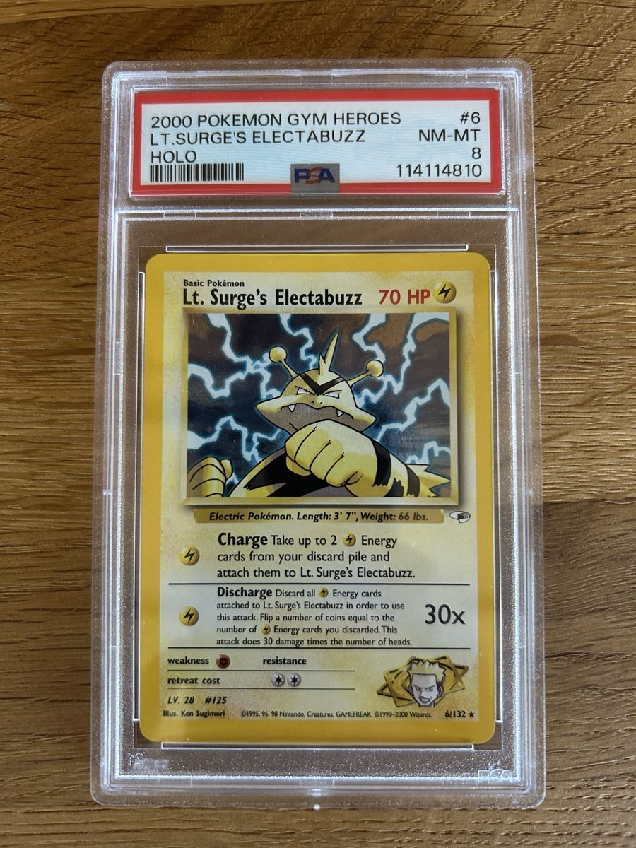 Pokémon Sammelbilder & Trading cards: Lt. Surge's Electabuzz Holo - Gym Heroes 2000 - PSA 8 – Gebraucht aus Oekingen von blabbertyp