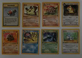 Pokémon Vintage Sammlung – 8 Karten – 7× 1. Edition – Fossil