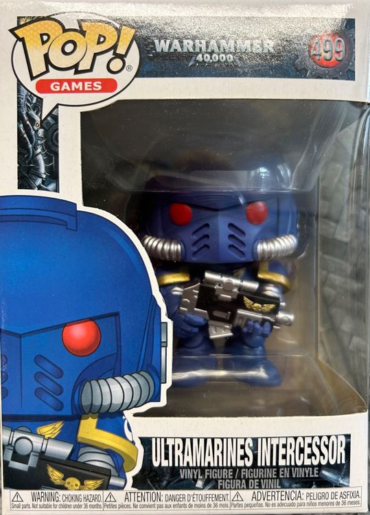 Funko Pop! Games Warhammer Primaris Intercessor 499 Exclusivo D.I.Y. - Moça do Pop - Funko Pop é aqui