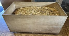 Stroh-Wanne für Kleintierstall Sperrholz wasserfest