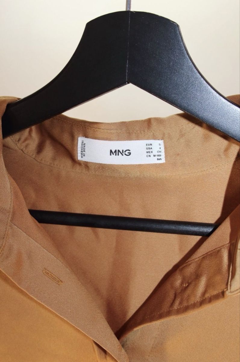 Mango Camicette: Seidige Mango Bluse, Gr. S, Goldbraun! – Usato da Schaffhausen venduto da Fundperle 2