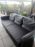 IKEA FRIHETEN Schlafsofa – schwarz, Kunstleder 
