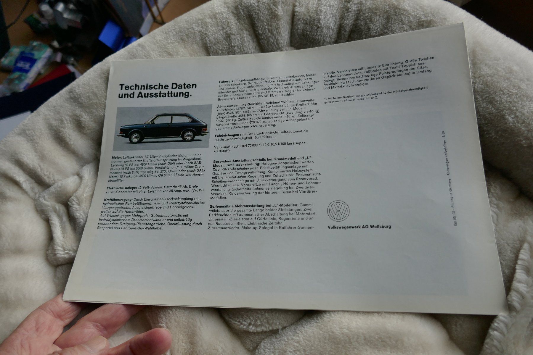 VW Documenti: VW 411 E   Faltprospekt – Nuovo (secondo la descrizione) da Madiswil venduto da ML911 1