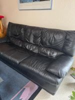 Schwarzes Ledersofa 3-Sitzer, gepflegt, Sommer-Schnäppchen!