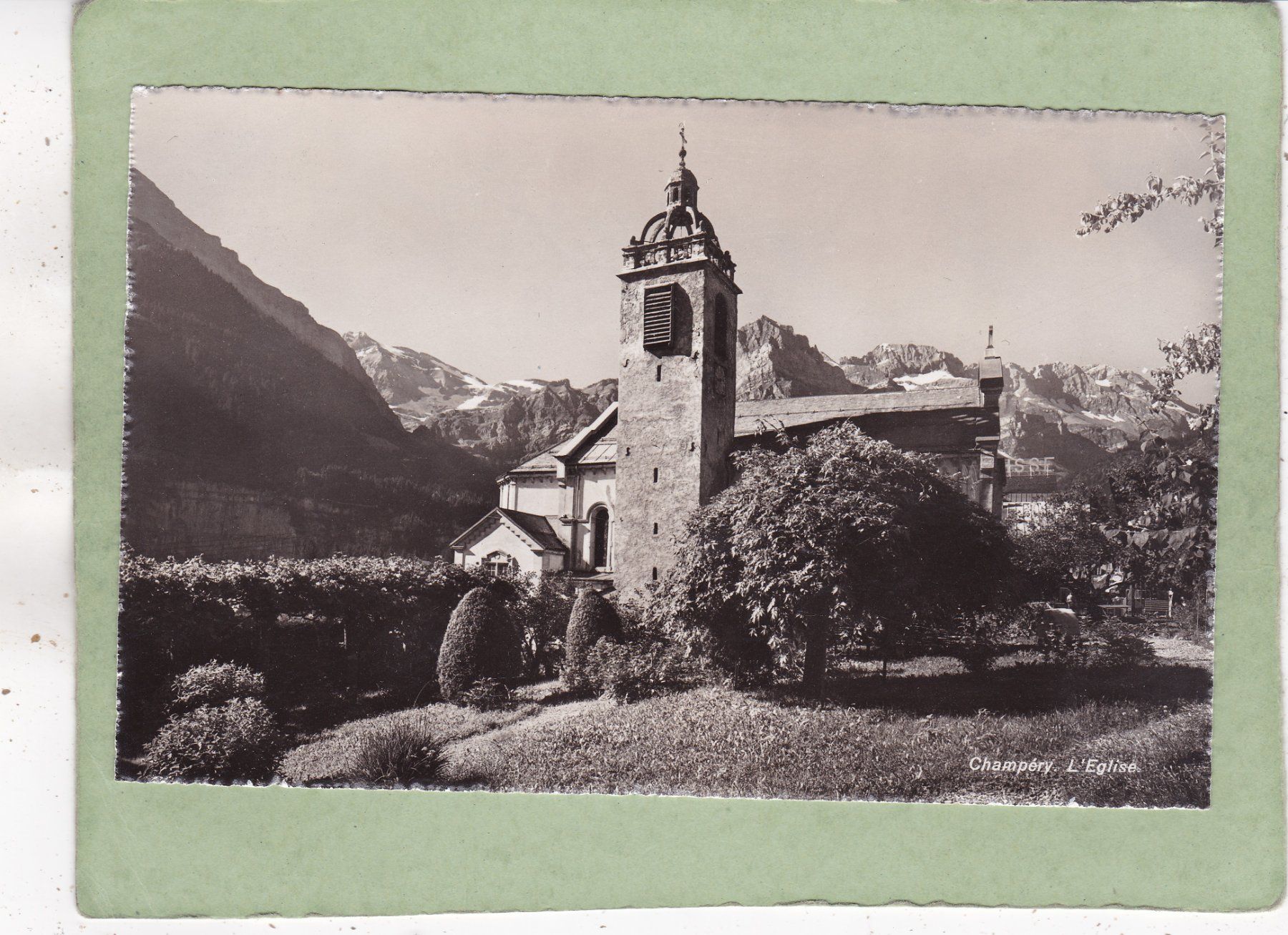Cartoline postali: Champéry l' Eglise – Usato da Herisau venduto da Lisegrat2008