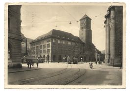 St. Gallen - Stadt - Bahnhofplatz - Post - Tram - 1936