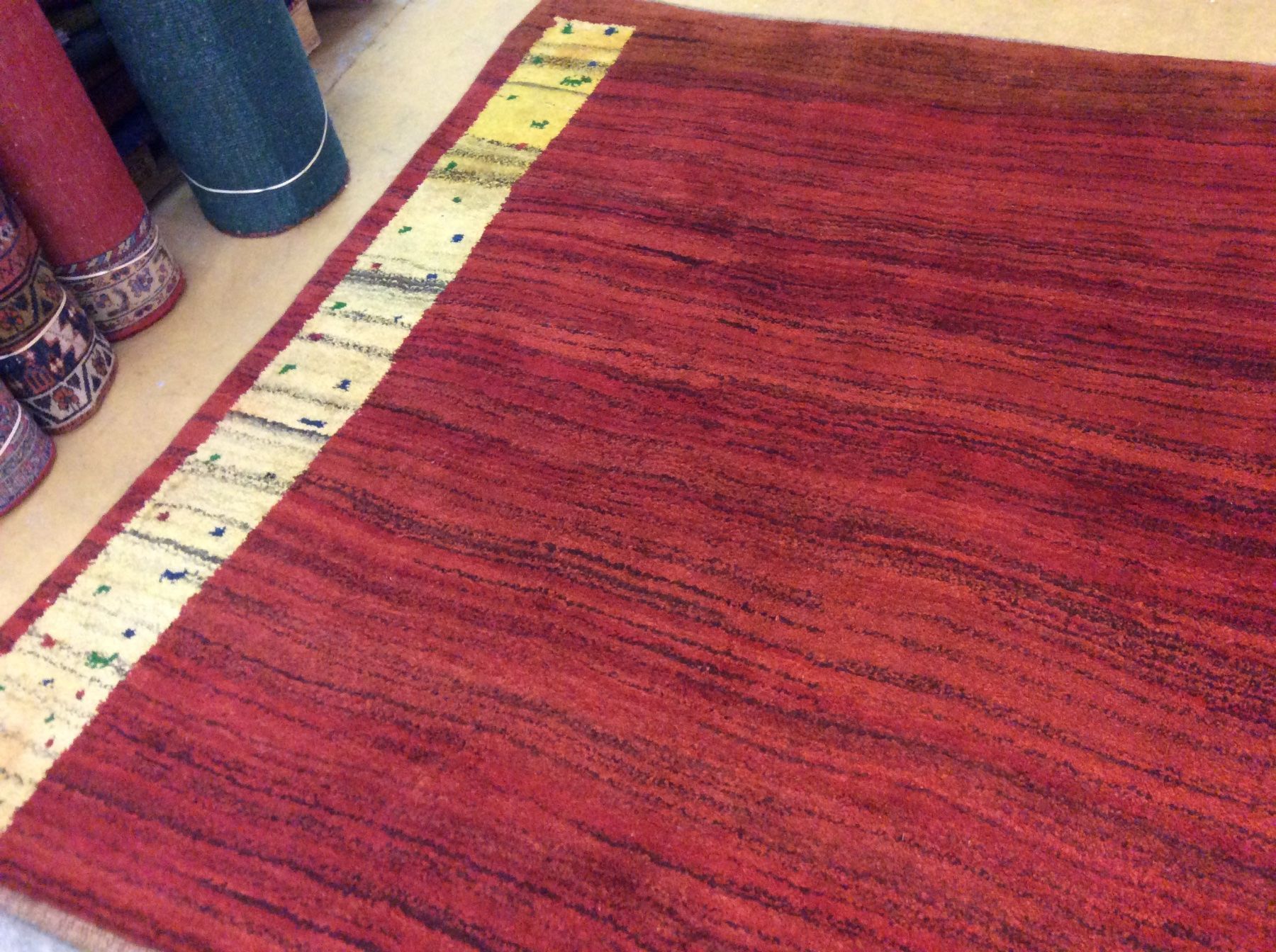 Gabbeh Tappeti: Roter Gabbeh Orientteppich, Neu! N 115 – Nuovo e nell'imballaggio originale da Zürich venduto da Hemmat 4