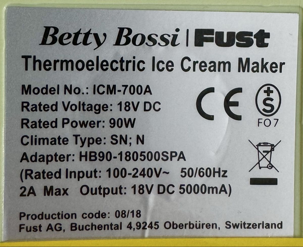Betty Bossi Elettrodomestici da cucina: Betty Bossi Glacemaschine – Usato da Steinmaur venduto da ADey11 5