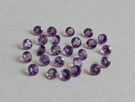 Améthystes AAA rondes 3 mm / 0.10 ct pièce