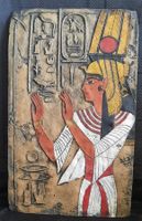 KÖNIGIN NEFERTARI Hand Gemalt Steinbild