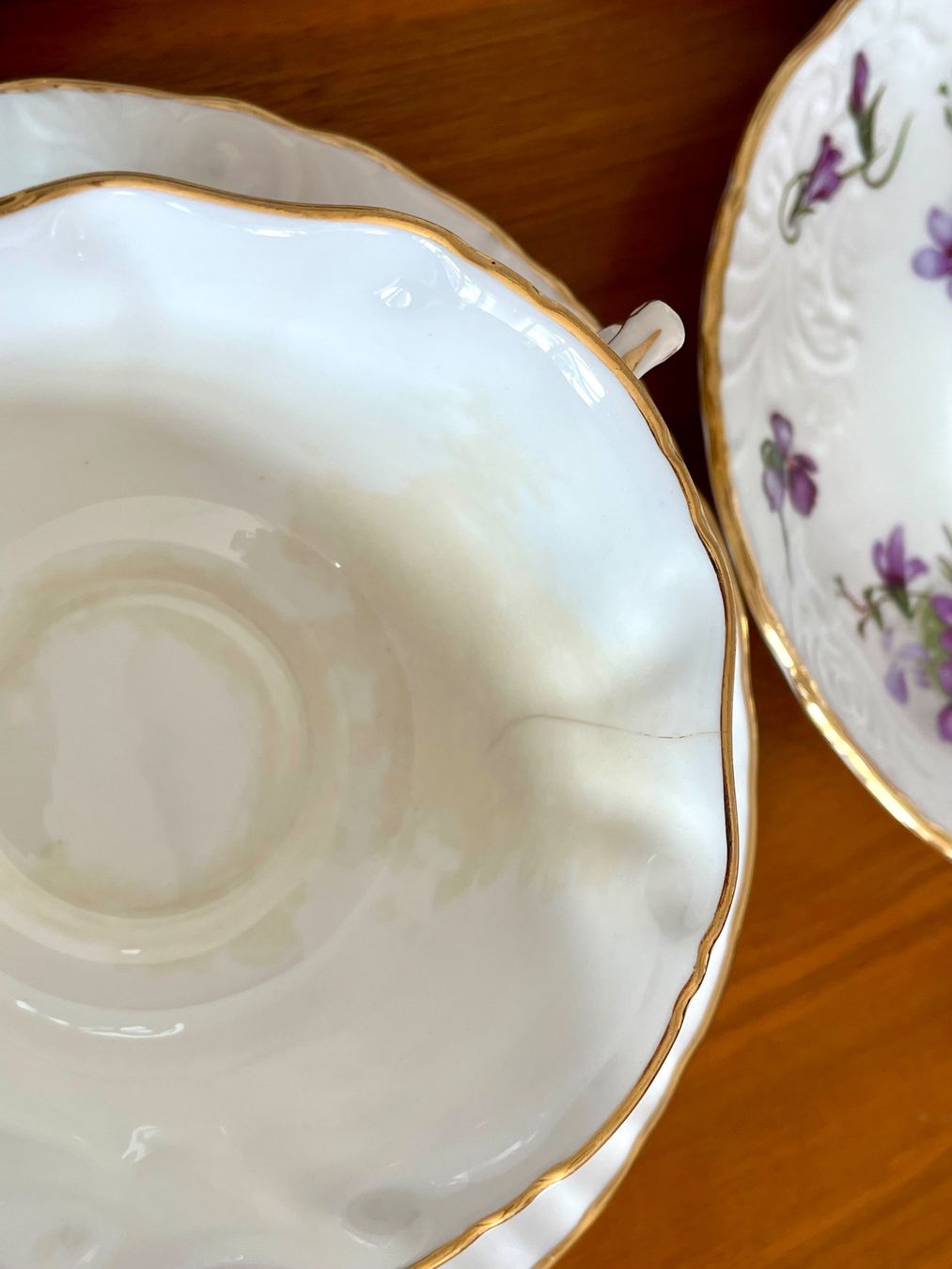 Services de table: 6-teilig, Teeservice Veilchenmuster, Hammersley, England – D'occasion à Brütten par dedi8486 6
