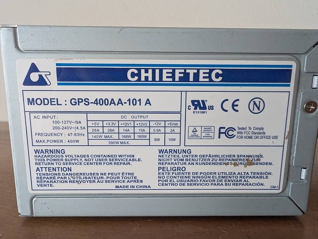 Gehäuse: Chieftec Netzteil Power Supply 400W – Gebraucht aus Basel von Gluggi01 1