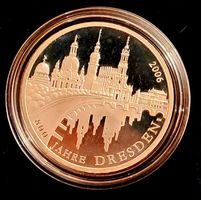 Silbermünze "10 Euro. 800 Jahre Dresden". 925/1000. PP