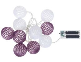 💜 Stimmungsvolle LED-Lichterkette – Lila/Weiss, 175 cm ✨💫