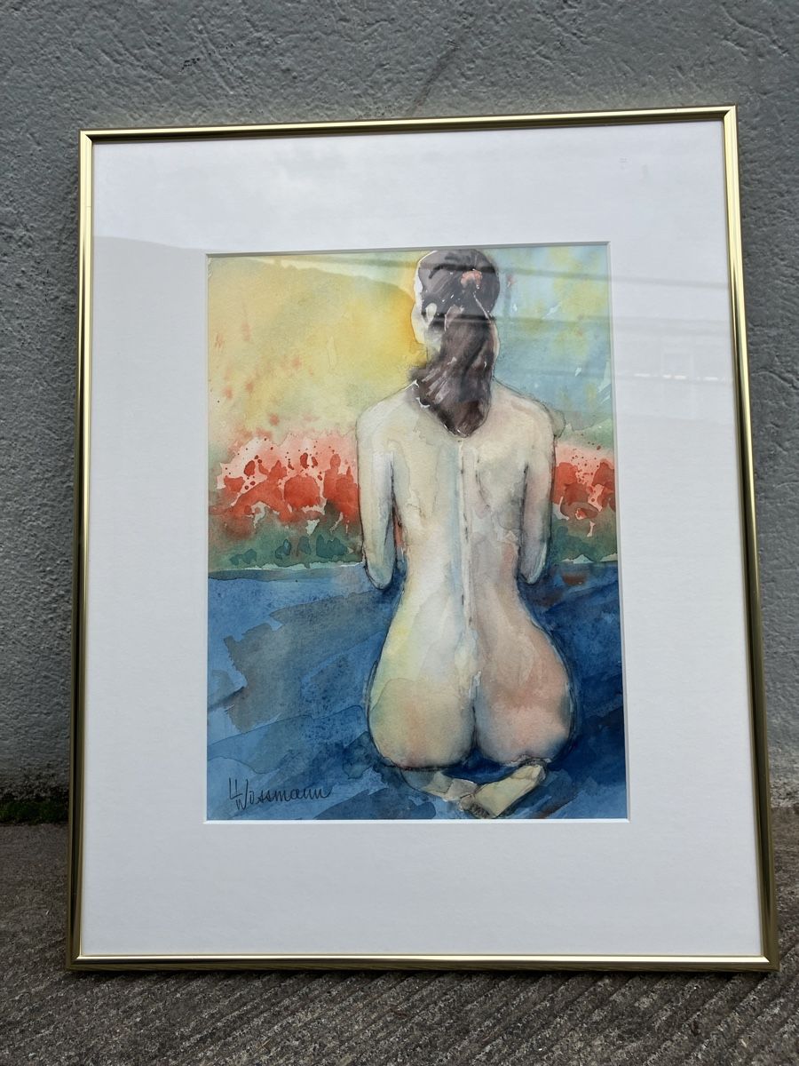 Gemälde:  L. Wassmann aquarel mit schöne Rahmen – Gebraucht aus Zürich von otomado 2
