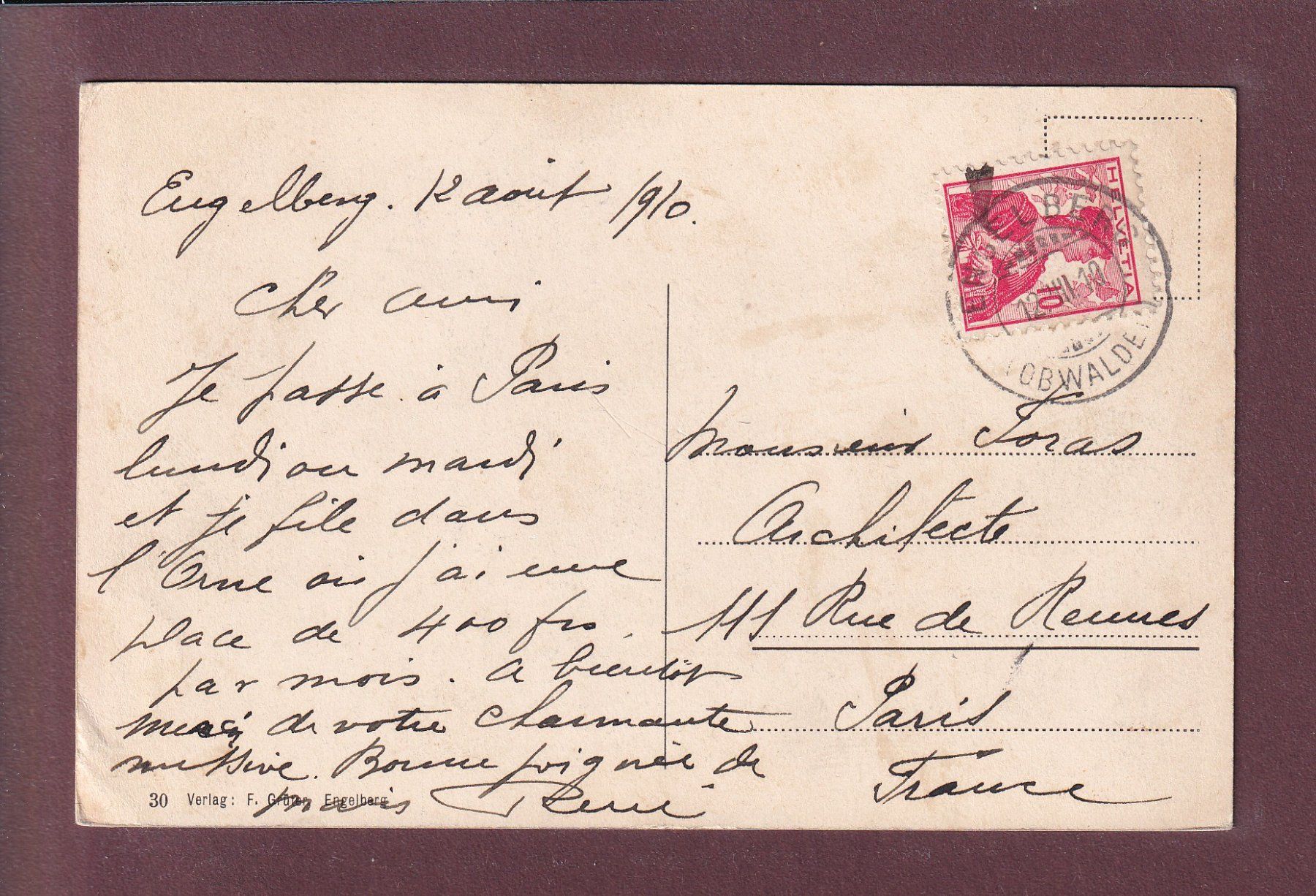 Cartes postales: ENGELBERG - Tätschbachfall - 1910 – D'occasion à Pully par nicecards 1