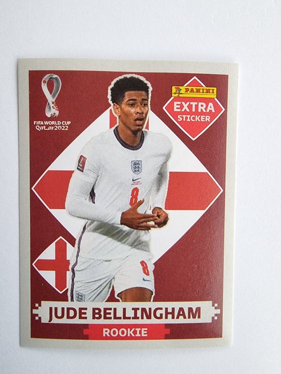 Panini WK 2022 Extra Sticker Jude Bellingham Rookie Burgund | Kaufen ...