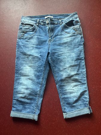 Damen Capri Jeans Lexxury Grösse 40 blau stone washed