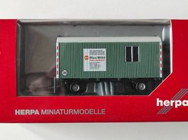 Bauwagen 2 achsig "Max Wild" von Herpa 1/87, Fabrikneu