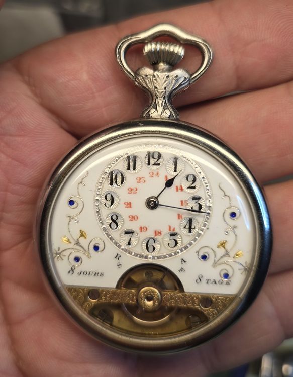 Montre De Poche Ancienne ELGIN - Style étui De Chasse - Vintage Pour Collectionneurs