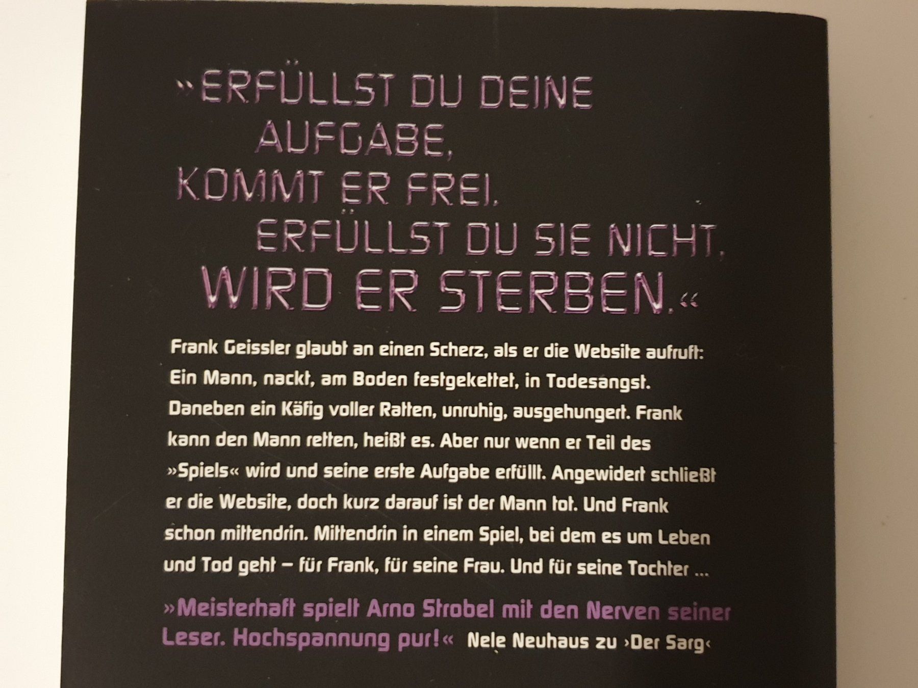 Bücher: Das Rache Spiel - Arno Strobel Buch – Gebraucht aus Zürich von pau_y8mv 2