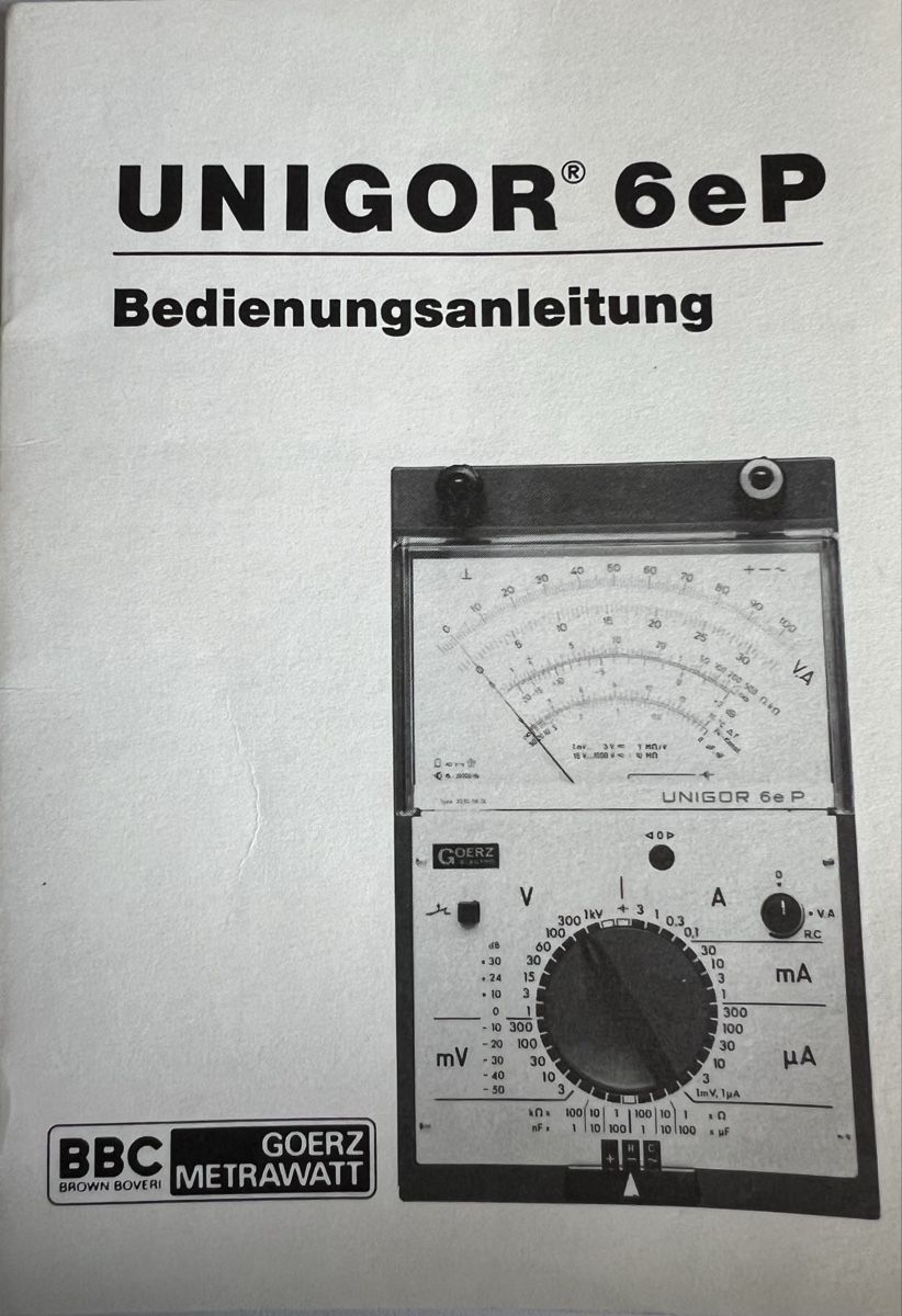 BBC Goerz Metrawatt Misurare: GOERZ Electro UNIGOR 6eP Schweizer Luftwaffe Multimeter  Zum – Usato da Oberhofen Thun'see venduto da SwissTreasure 7