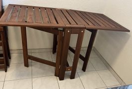 Wooden Folding Table - Perfect for Summer Balcony Dining! ☀️
