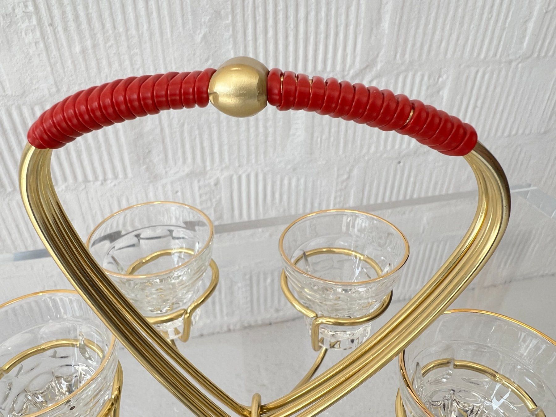 Bicchieri: Vintage Gläser-Set mit Halter – Usato da Walzenhausen venduto da stilvollwohnen 2