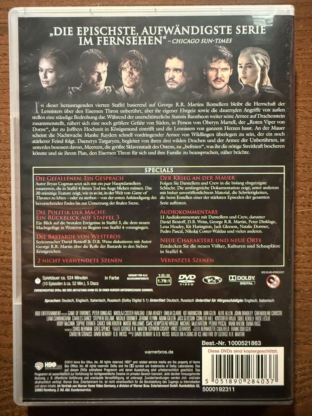 Tutti i DVDs: Game of Thrones - Staffel 4 – Usato da Zürich venduto da FilmFreunde 1