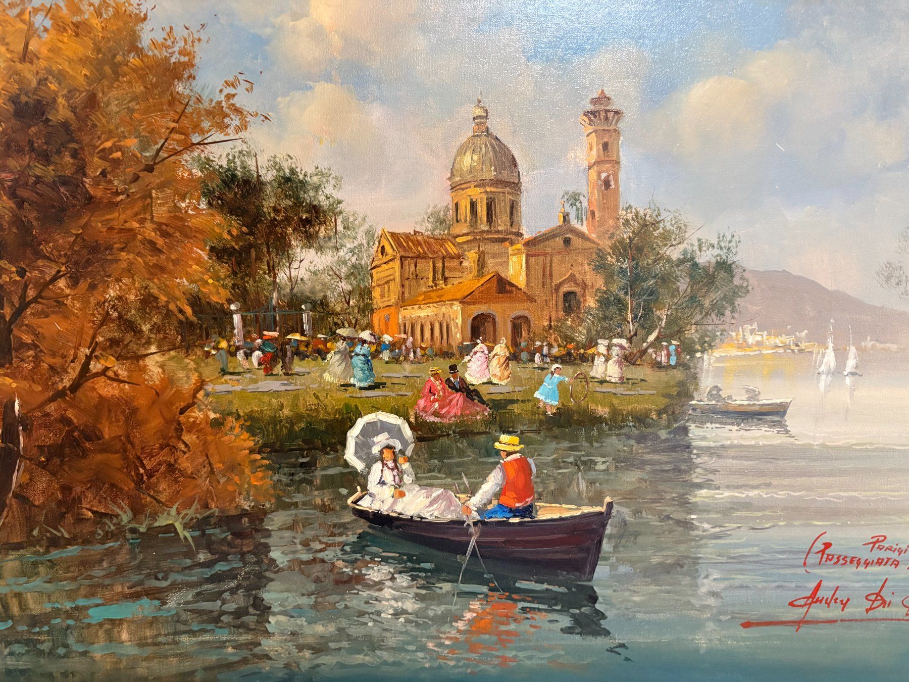 Dipinti: 98x78/ Audrey di Dima/ handgemaltes Öl Gemälde Paris – Usato da Ottenbach venduto da TimelessEmotions. 6