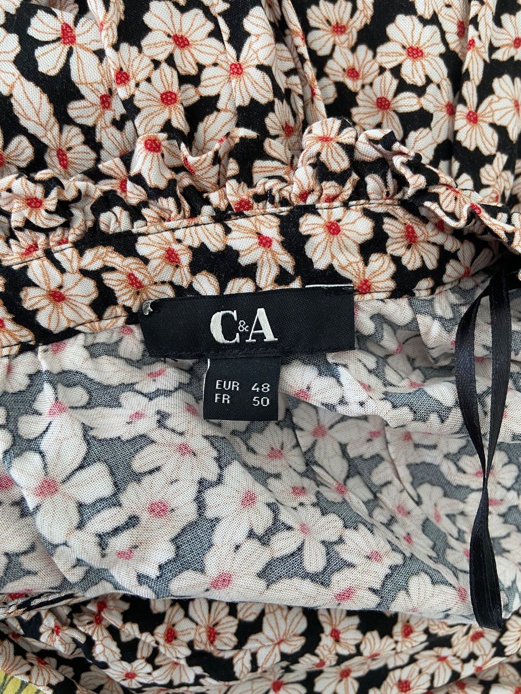 C&A Camicette: Bluse Blumenmuster C&A 48 neu 100% Viscose – Nuovo (secondo la descrizione) da Luzern venduto da waterfront1 4