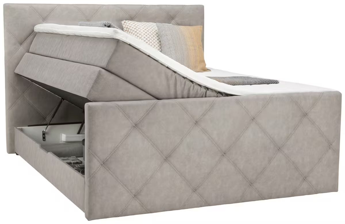 Letti: Boxspringbett Grau mit Stauraum, 180x200cm, NEU – Nuovo (secondo la descrizione) da Reinach BL venduto da beh_gh6w 2