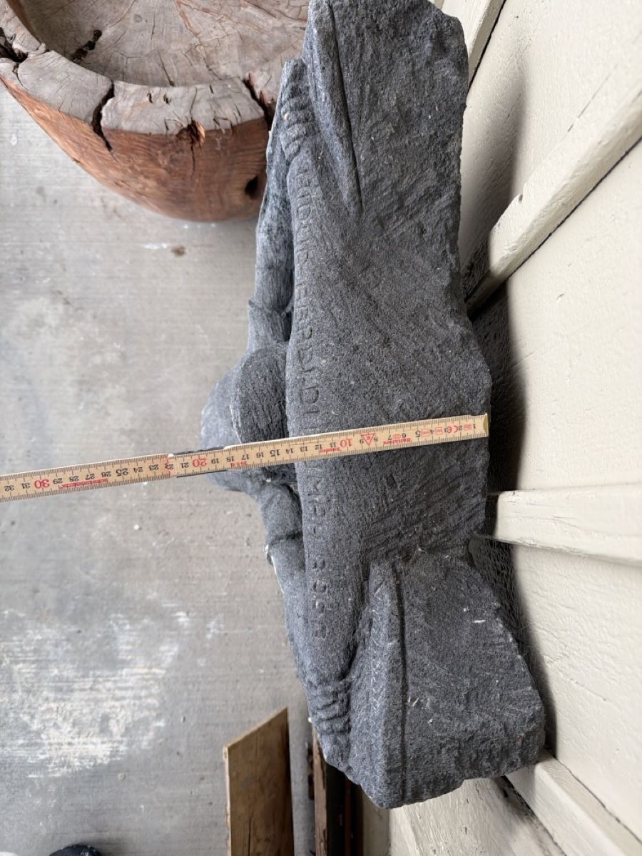 Statuette: Grosse Steinguss Statue - Engel mit Banner, Gartendeko – Nuovo (secondo la descrizione) da Ermatingen venduto da angels.east 2