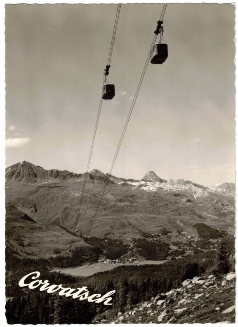 Ansichtskarten: Silvaplana - Luftseilbahn Corvatsch – Gebraucht aus Binningen von Mountainrider