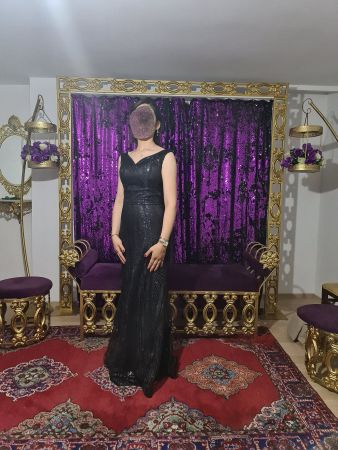 Abendkleid schwarz Grösse 38